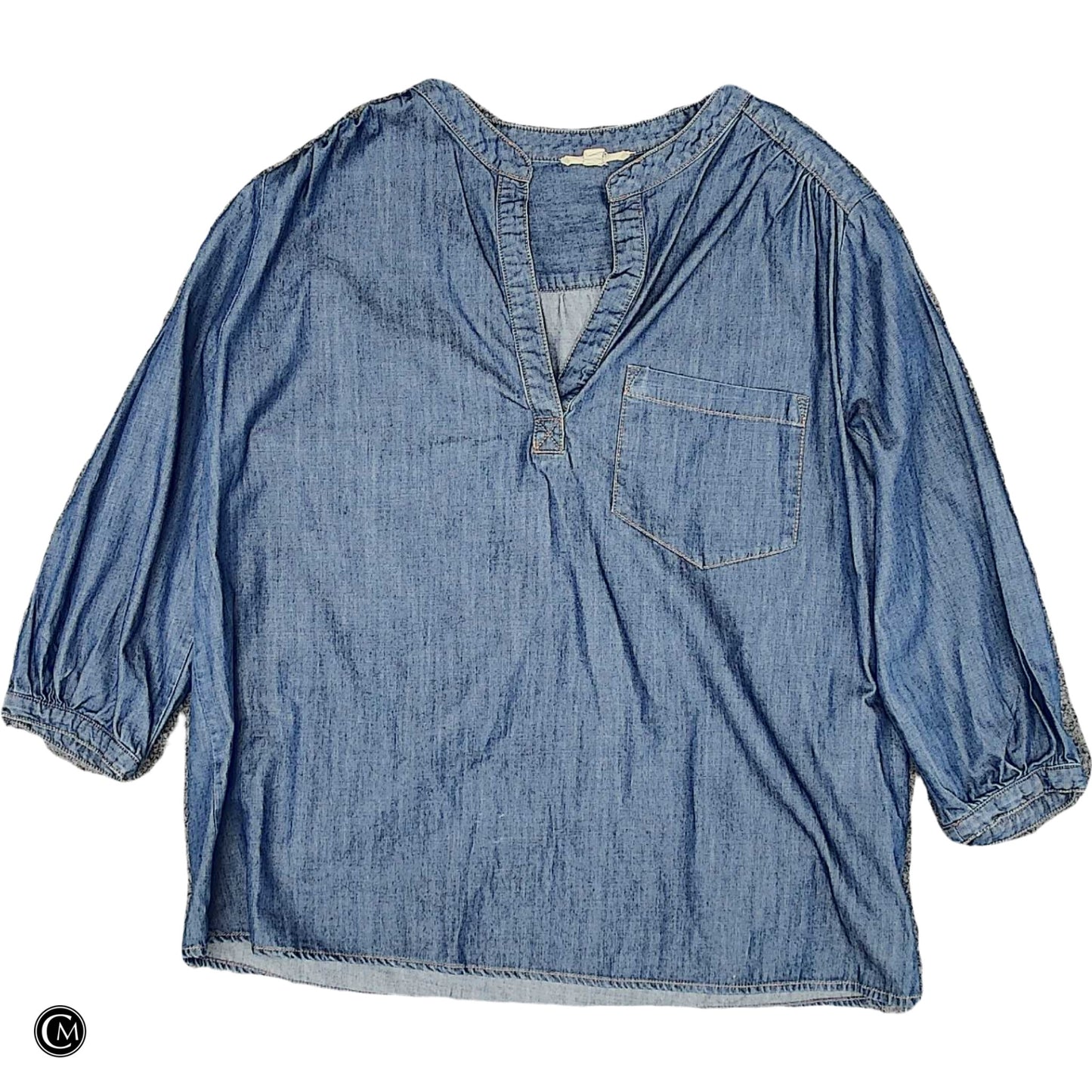 Top Ls By Pleione In Blue Denim, Size: M image 1