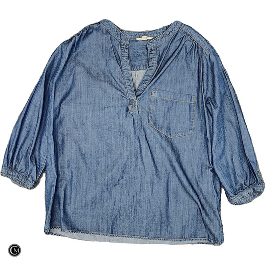 Top Ls By Pleione In Blue Denim, Size: M image 1