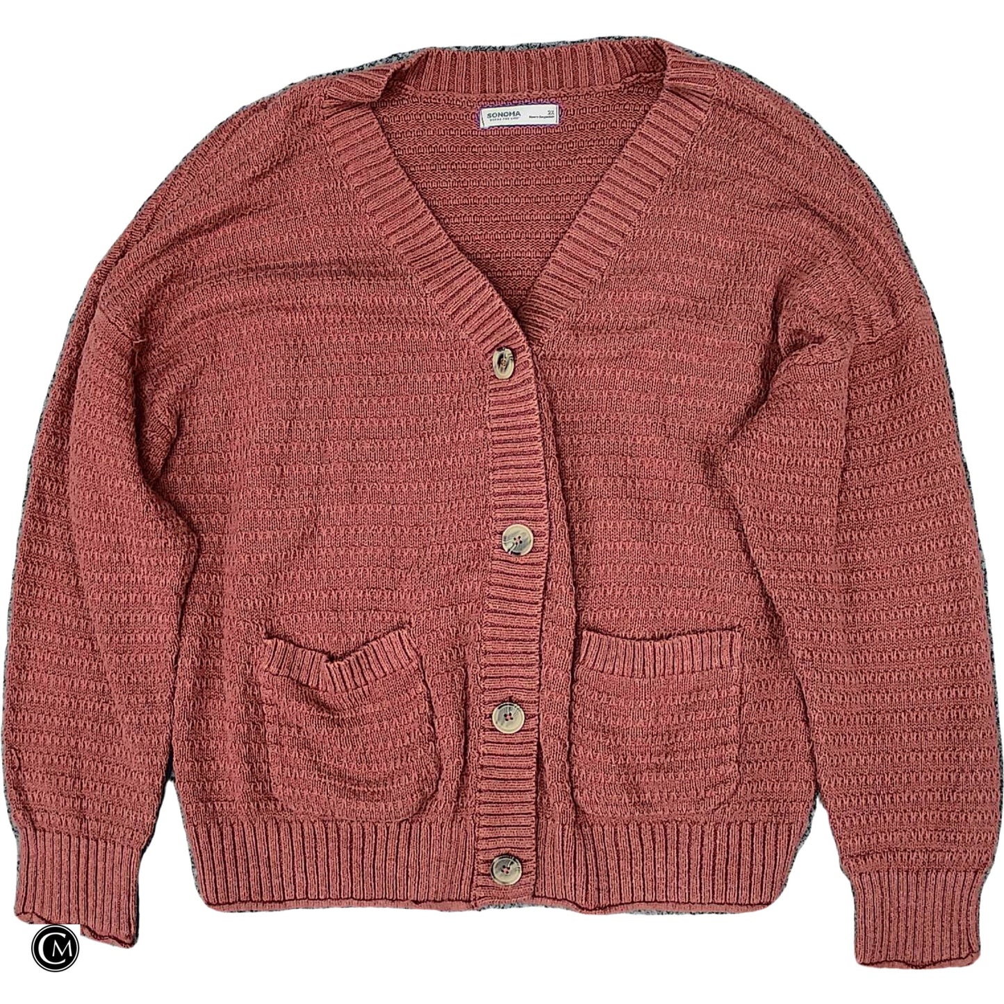 Sweater Cardigan By Sonoma In Pink, Size: 2x image 1