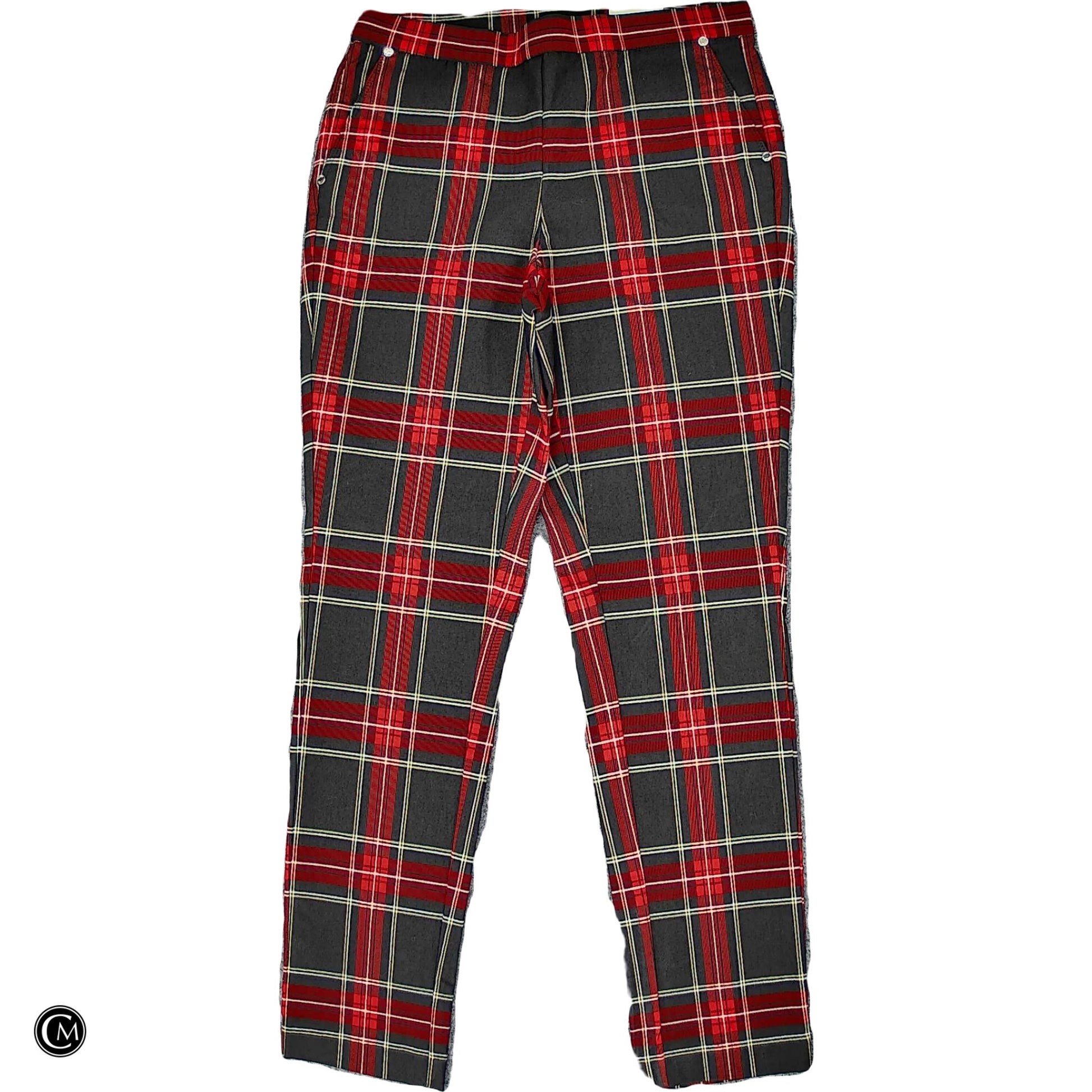 Pants Dress By Anne Klein In Plaid Pattern, Size: M image 1