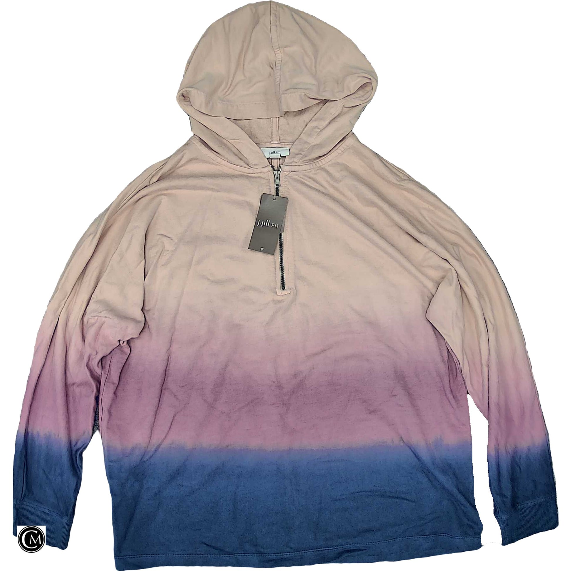 Sweatshirt Hoodie By J. Jill In Pink & Purple, Size: M image 1