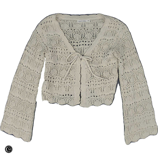Sweater Cardigan By Moon And Madison In Cream, Size: Xs image 1