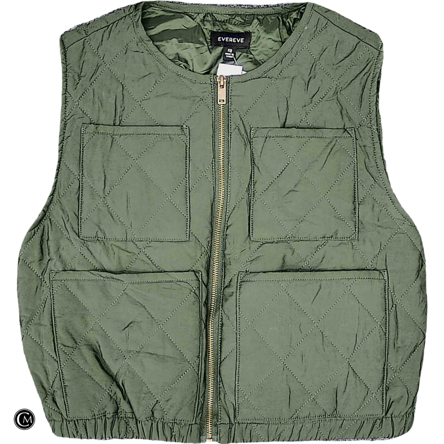 Vest Puffer & Quilted By Evereve In Green, Size: Xs image 1