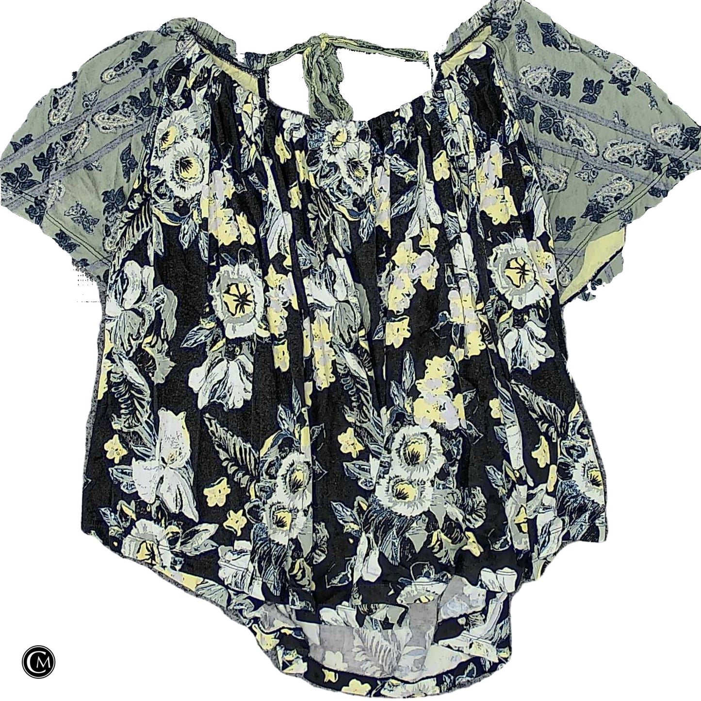 Top Ss By Free People In Black & Green, Size: S image 1