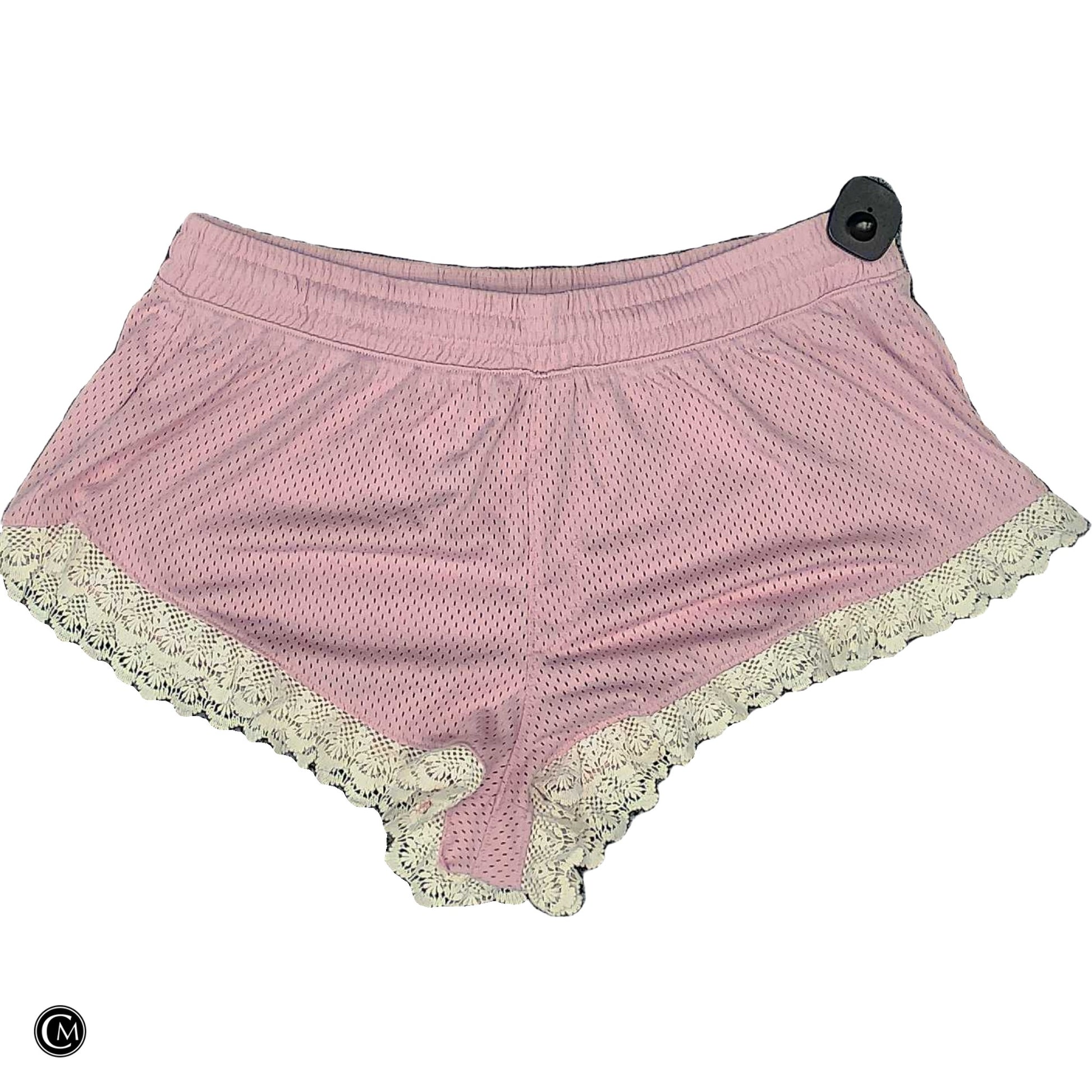 Athletic Shorts By Free People In Cream & Pink, Size: Xl image 1