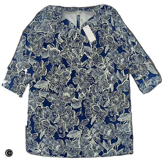Dress Designer By Lilly Pulitzer In Blue & White, Size: Xl image 1