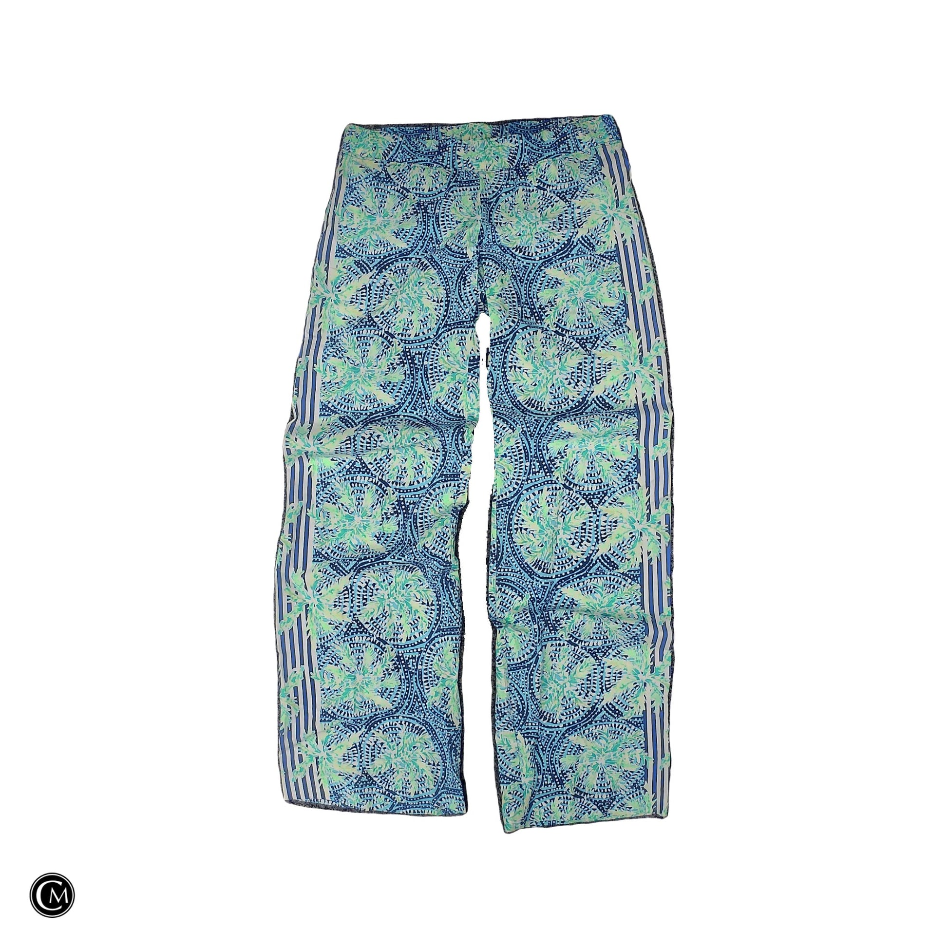 Pants Designer By Lilly Pulitzer In Blue & Green, Size: M image 1
