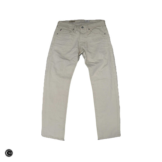 Jeans Straight By Adriano Goldschmied In Cream Denim, Size: 12 image 1