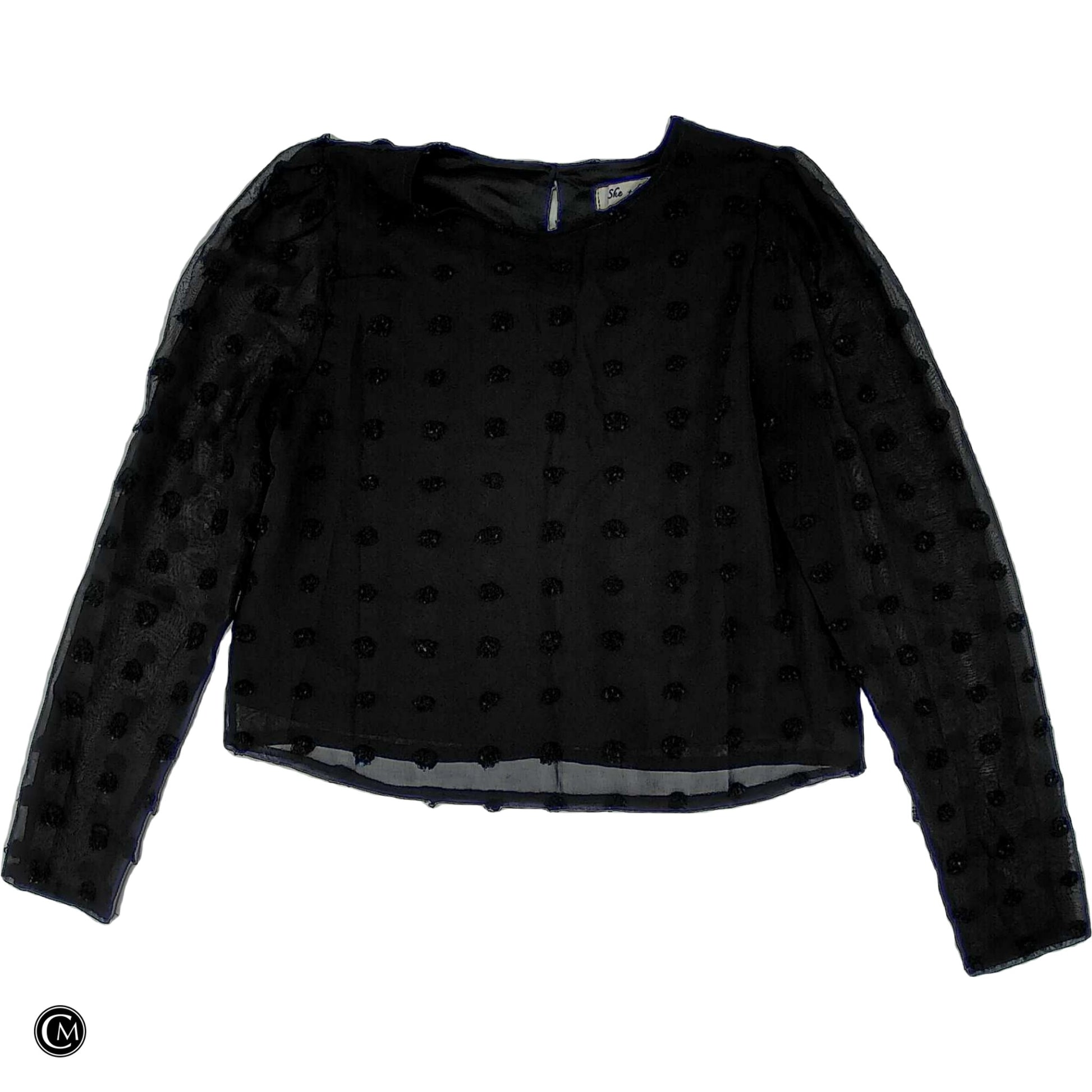 Blouse Ls By She + Sky In Black, Size: S image 1