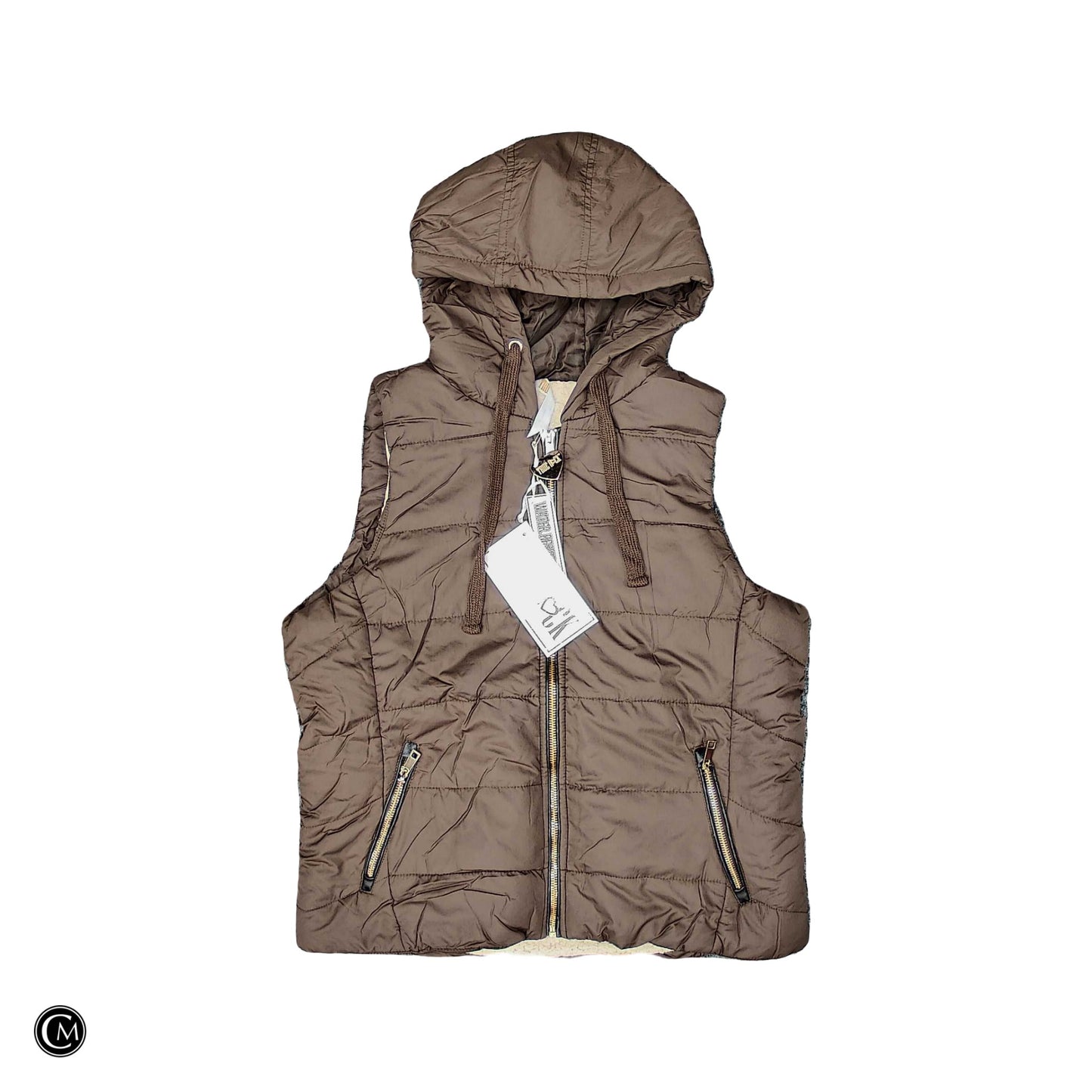 Vest Puffer & Quilted By Clothes Mentor In Brown, Size: Xl image 1