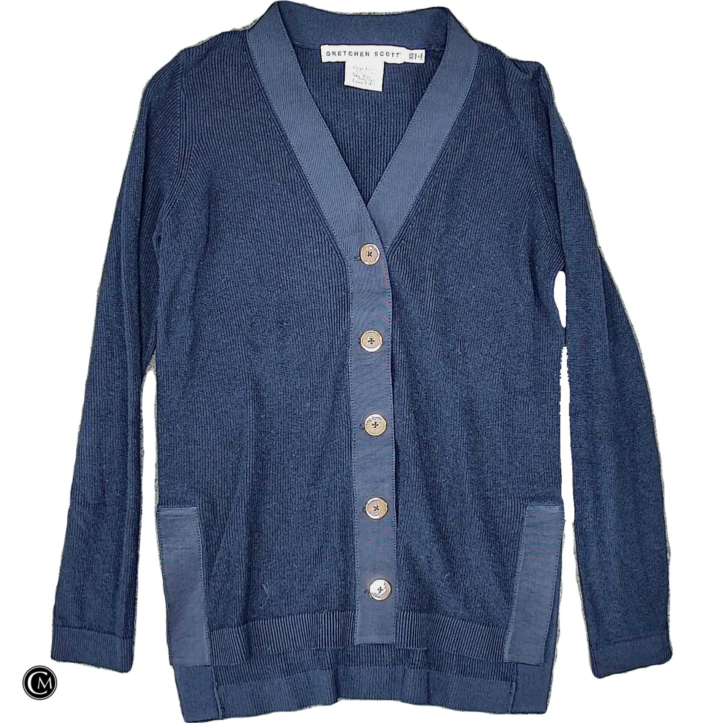 Cardigan By Gretchen Scott In Navy, Size: Xs image 1