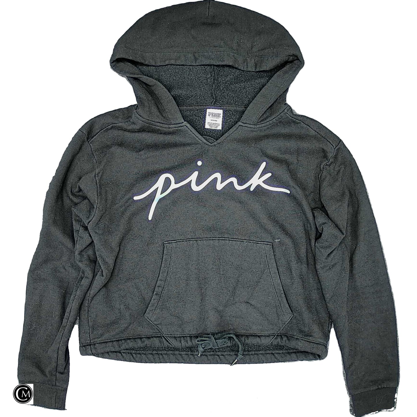 Sweatshirt Hoodie By Pink In Black, Size: M image 1