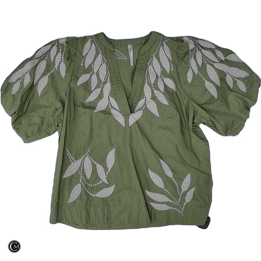 Top Ss By Anthropologie In Green & White, Size: Xl image 1