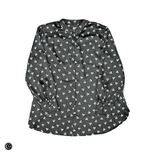 Blouse Ls By Chicos In Black & White, Size: 1x image 1