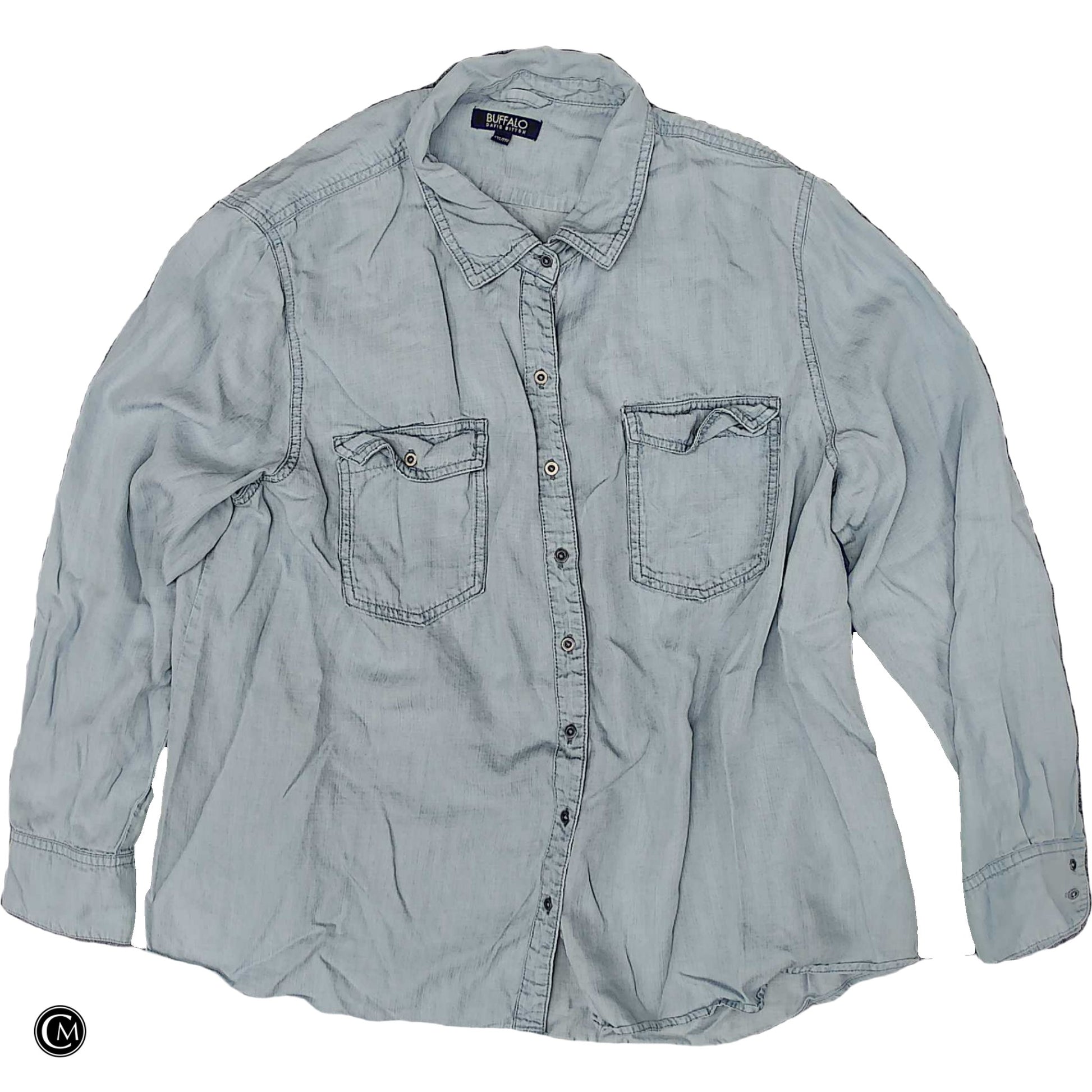 Top Ls By Buffalo David Bitton In Blue, Size: 1x image 1