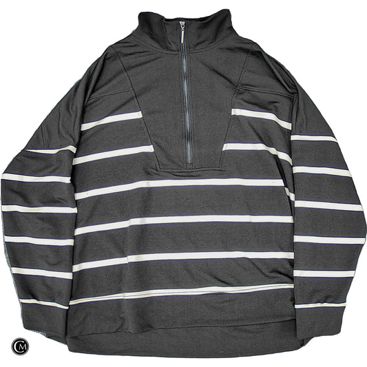 Sweatshirt Collar By Cable And Gauge In Black & White, Size: 3x image 1