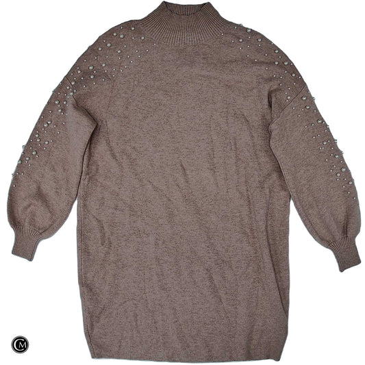 Dress Sweater By Fate In Pink & White, Size: S image 1