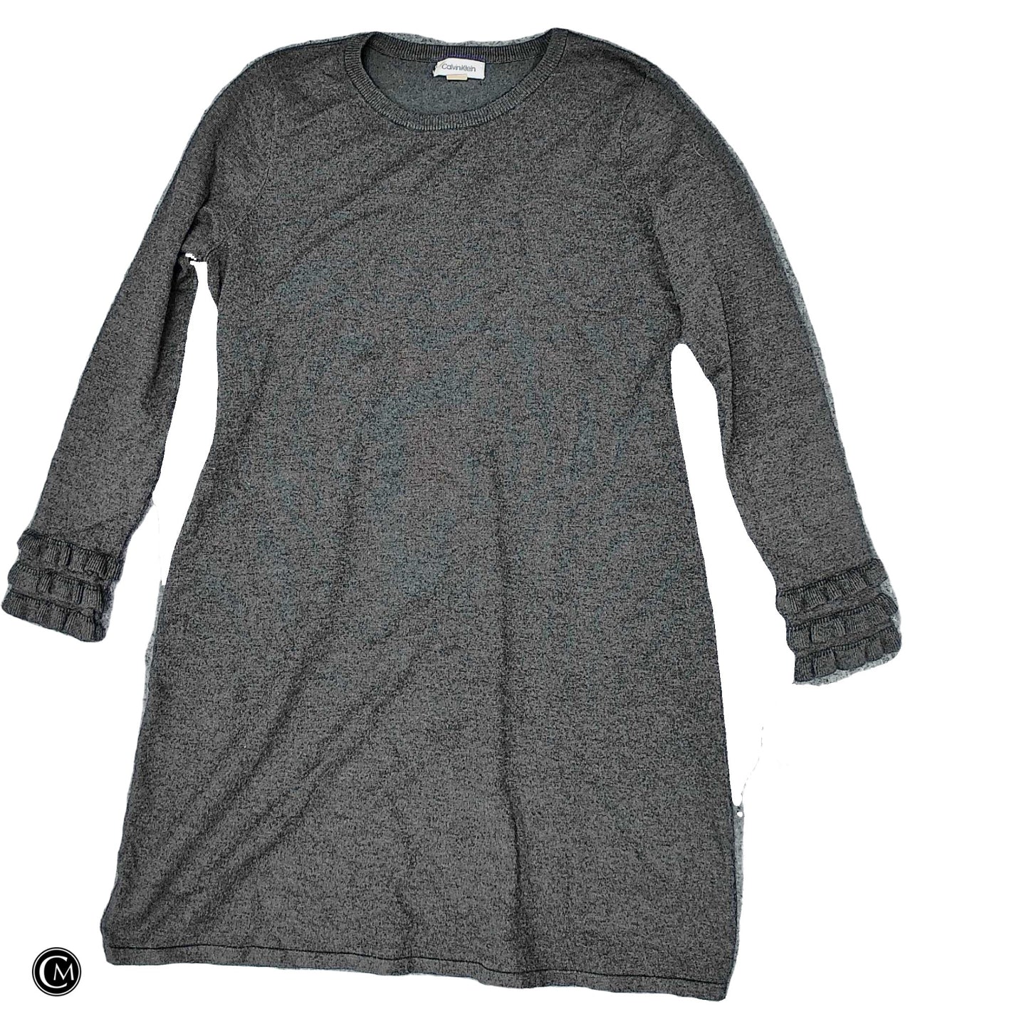 Dress Sweater By Calvin Klein In Grey, Size: L image 1