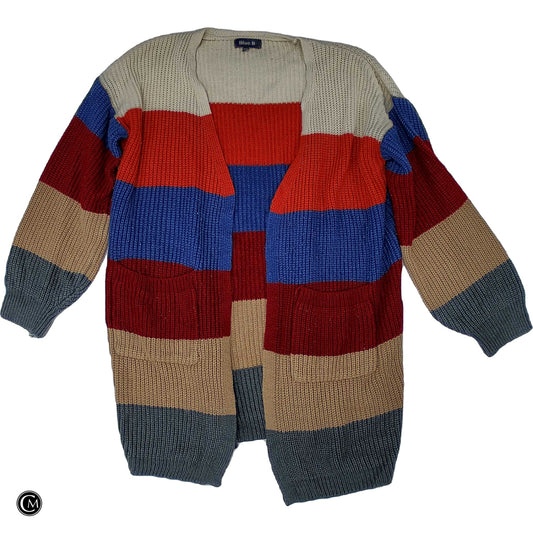 Sweater Cardigan By Blue B In Striped Pattern, Size: S image 1