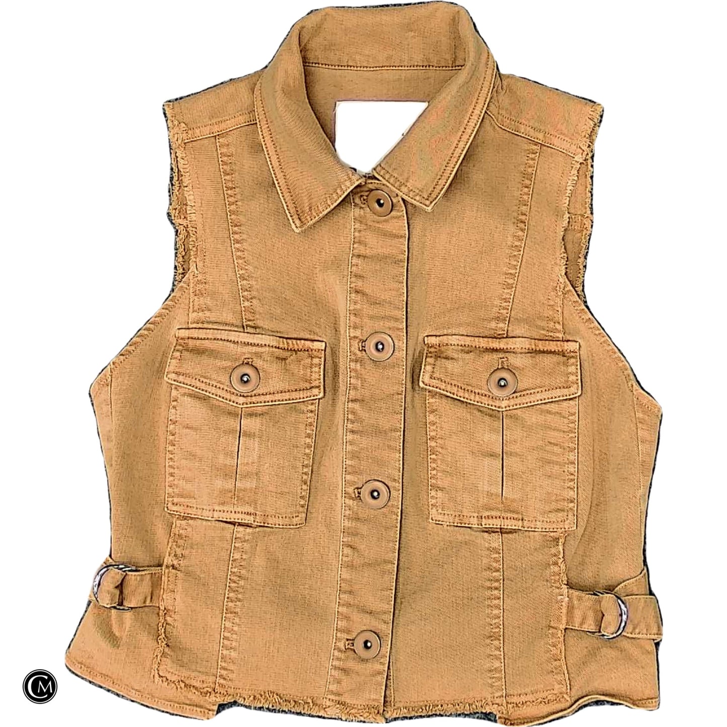 Vest Other By Anthropologie In Yellow Denim, Size: S image 1