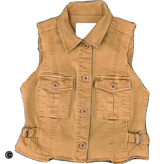 Vest Other By Anthropologie In Yellow Denim, Size: S image 1