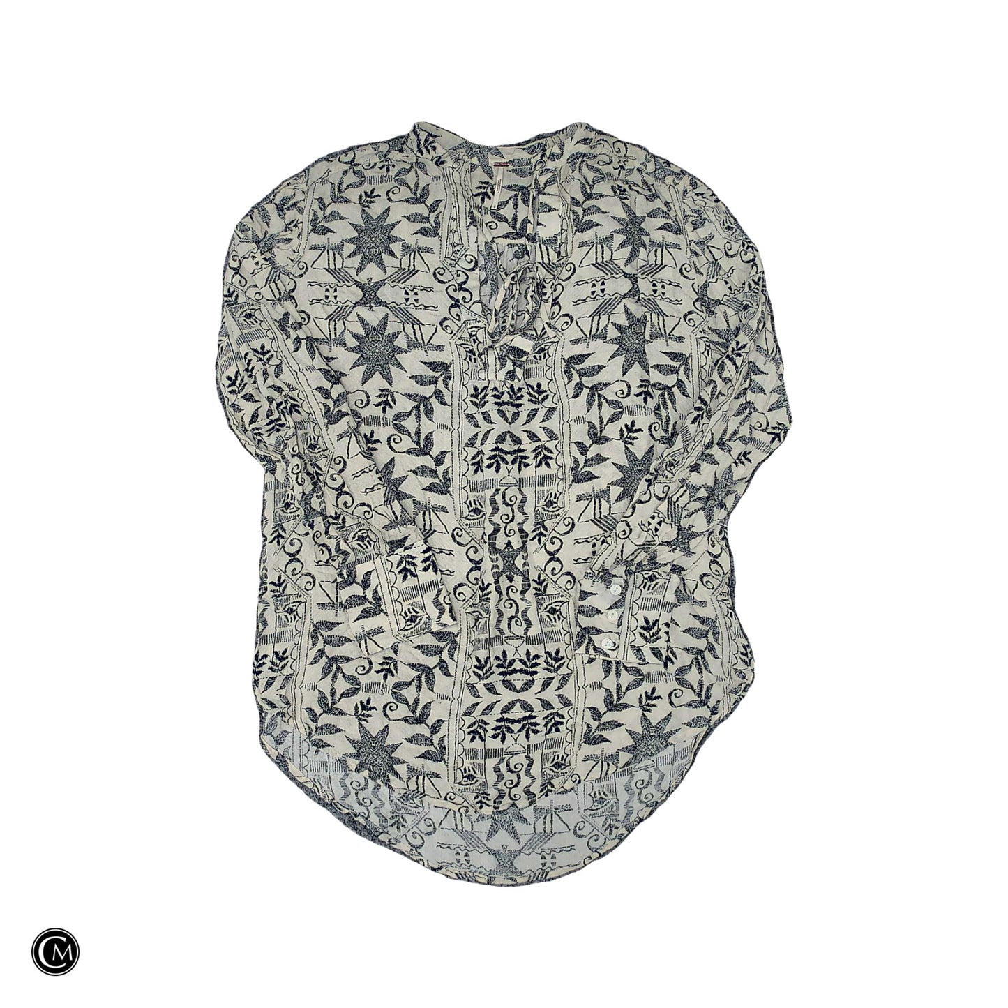 Top Ls By Free People In Black & Cream, Size: L image 1