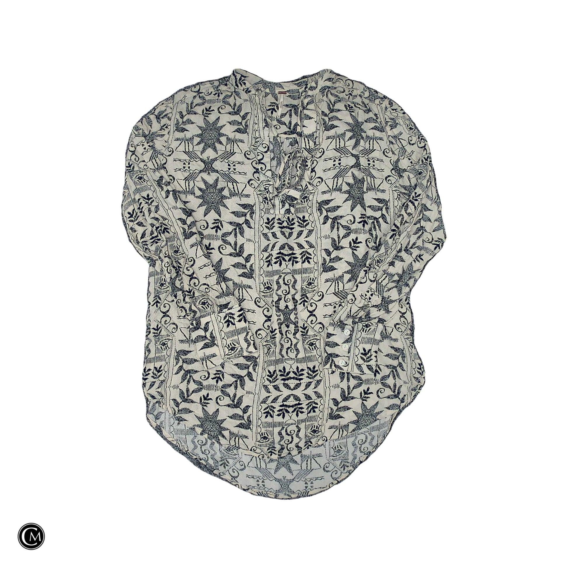 Top Ls By Free People In Black & Cream, Size: L image 1