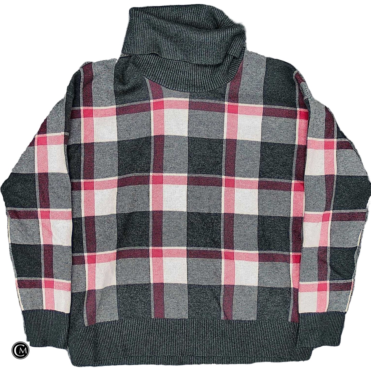 Sweater By Tahari In Plaid Pattern, Size: M image 1