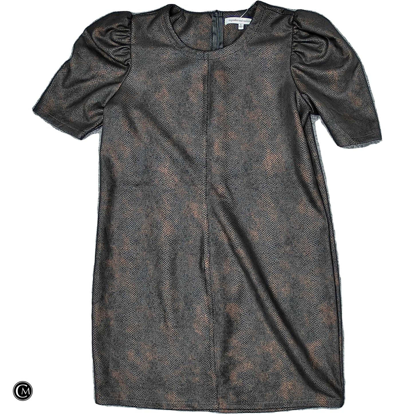 Dress Casual Short By Cupcakes And Cashmere In Snakeskin Print, Size: L image 1