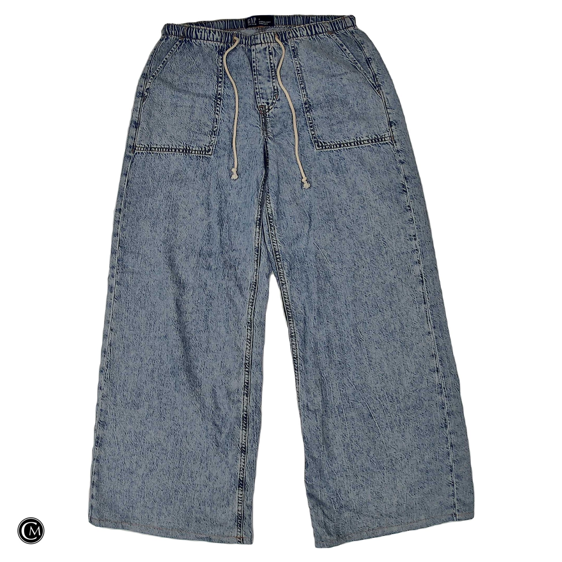 Jeans Wide Leg By Gap In Blue Denim, Size: 4 image 1