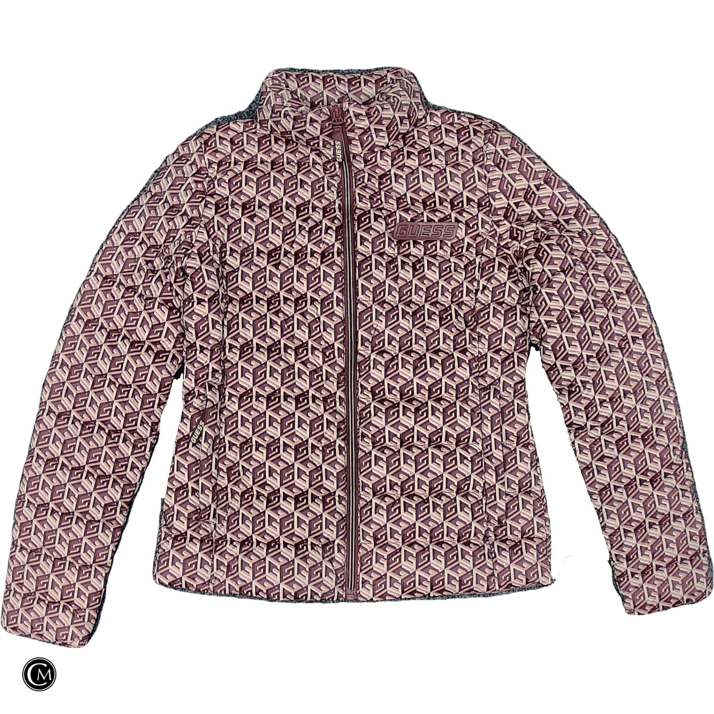 Jacket Puffer & Quilted By Guess In Pink, Size: S image 1
