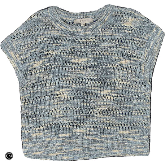 Sweater Ss By Loft In Blue & White, Size: S image 1