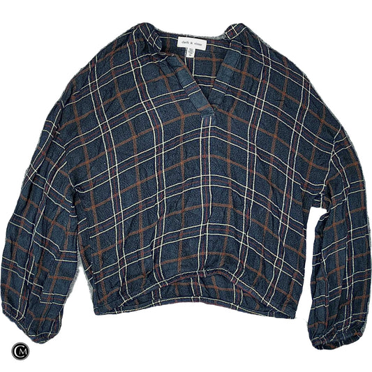 Top Ls By Cloth And Stone In Plaid Pattern, Size: Xs image 1