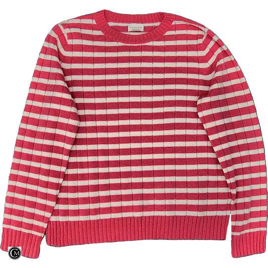 Sweater By Caslon In Pink & White, Size: M image 1