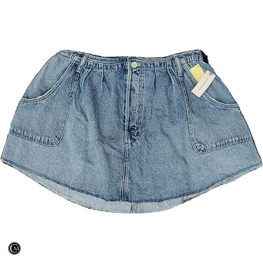 Skirt Mini & Short By Pilcro In Blue Denim, Size: L image 1