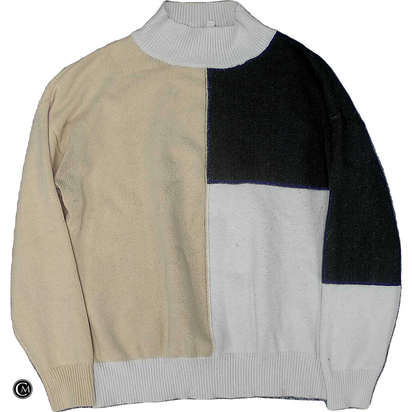 Sweater By Vestique In Black & Tan, Size: L image 1