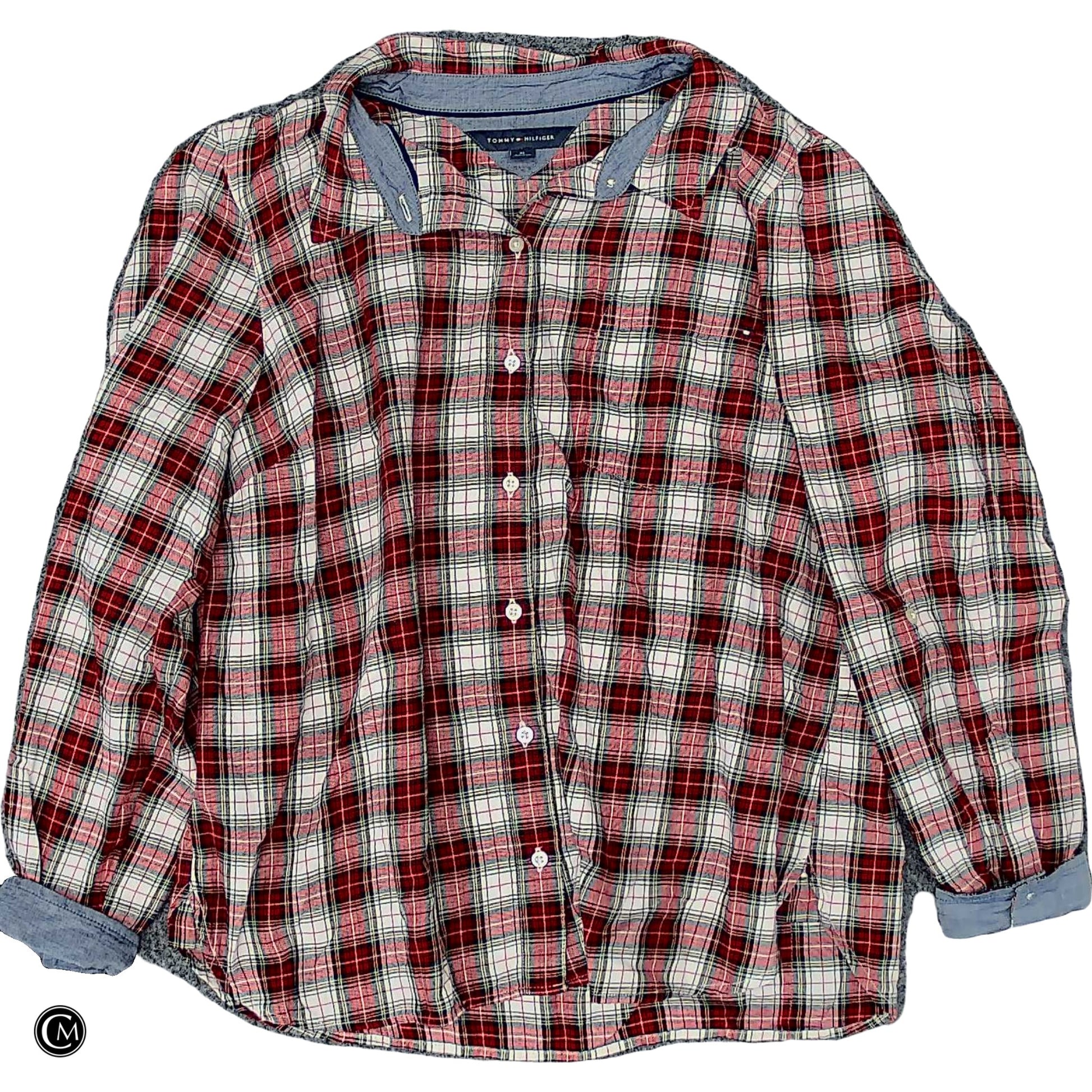 Top Ls By Tommy Hilfiger In Plaid Pattern, Size: Xl image 1