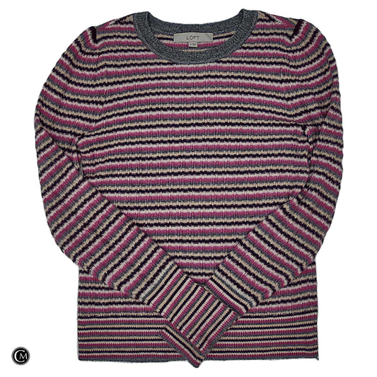 Sweater By Loft In Grey & Pink, Size: S image 1