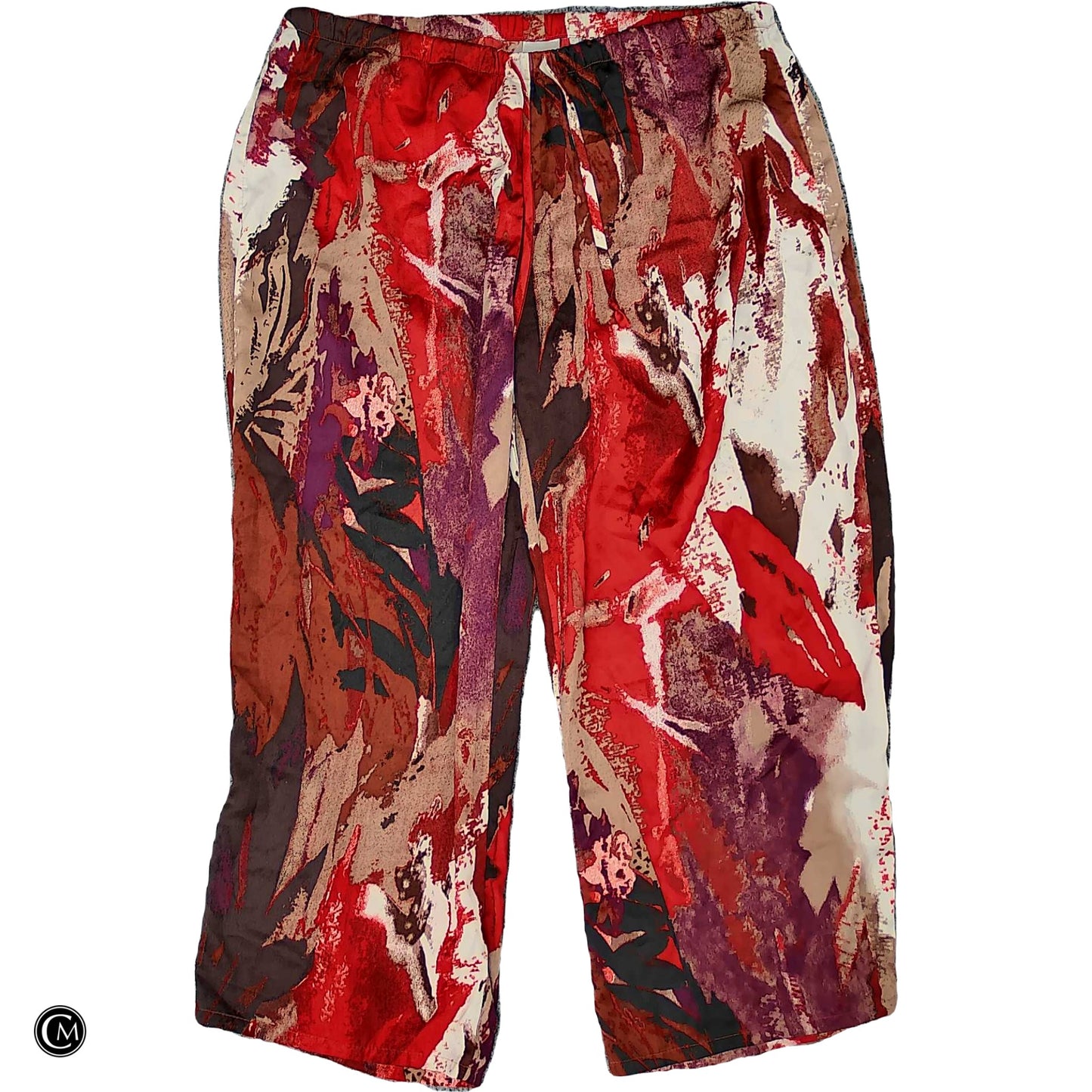 Pants Wide Leg By Natori In Purple & Red, Size: L image 1