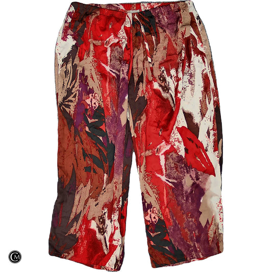 Pants Wide Leg By Natori In Purple & Red, Size: L image 1