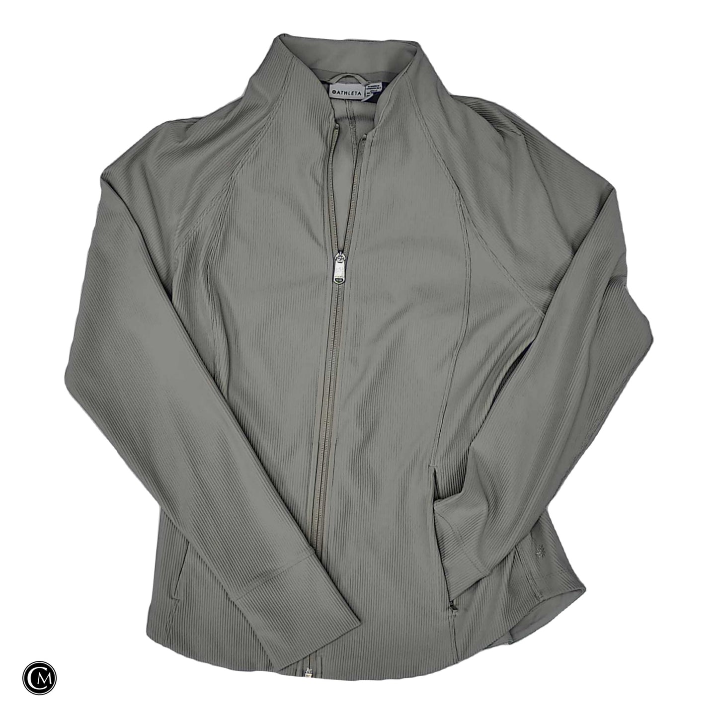 Athletic Jacket By Athleta In Cream, Size: L image 1