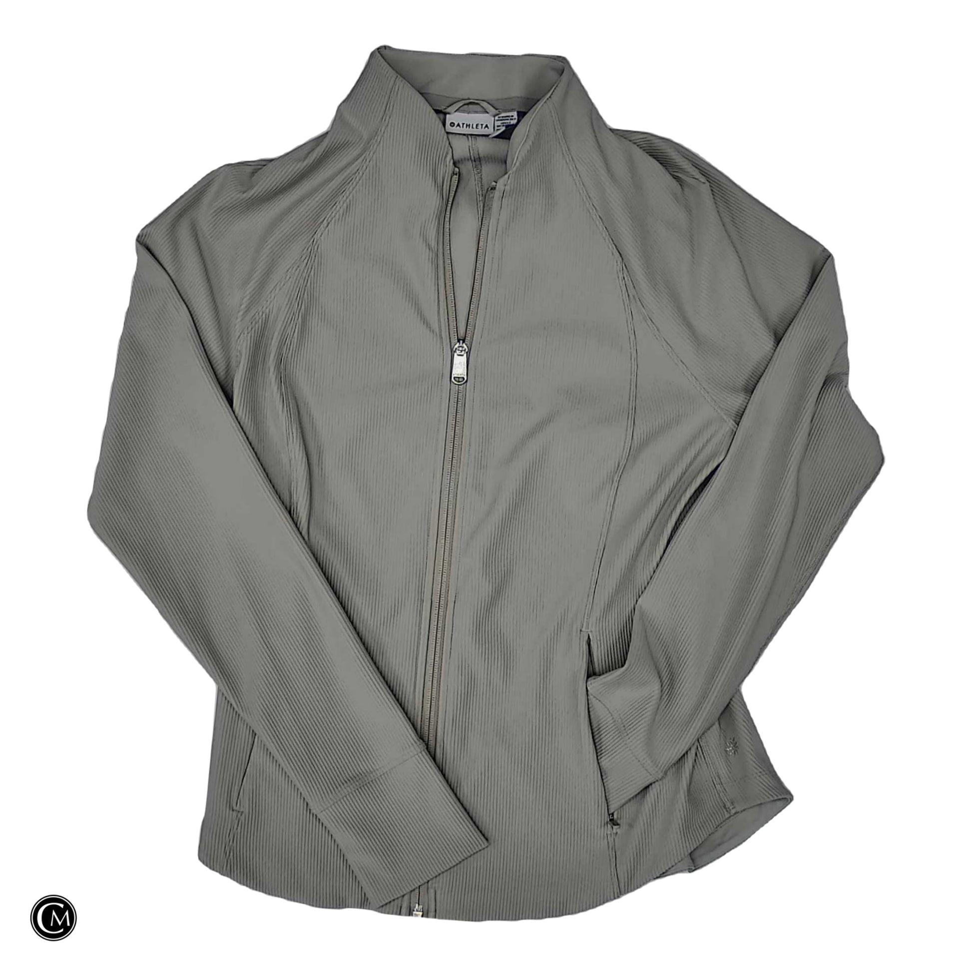Athletic Jacket By Athleta In Cream, Size: L image 1