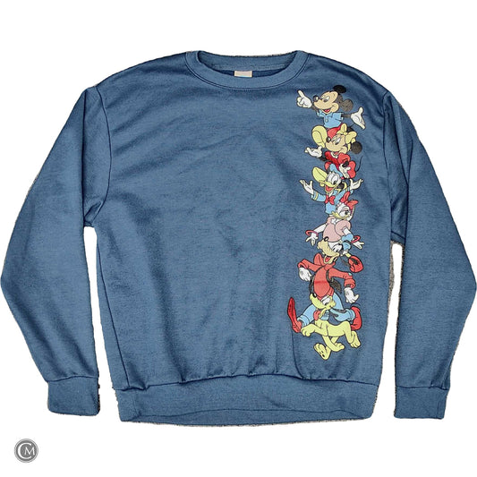 Sweatshirt Crewneck By Disney In Blue, Size: M image 1