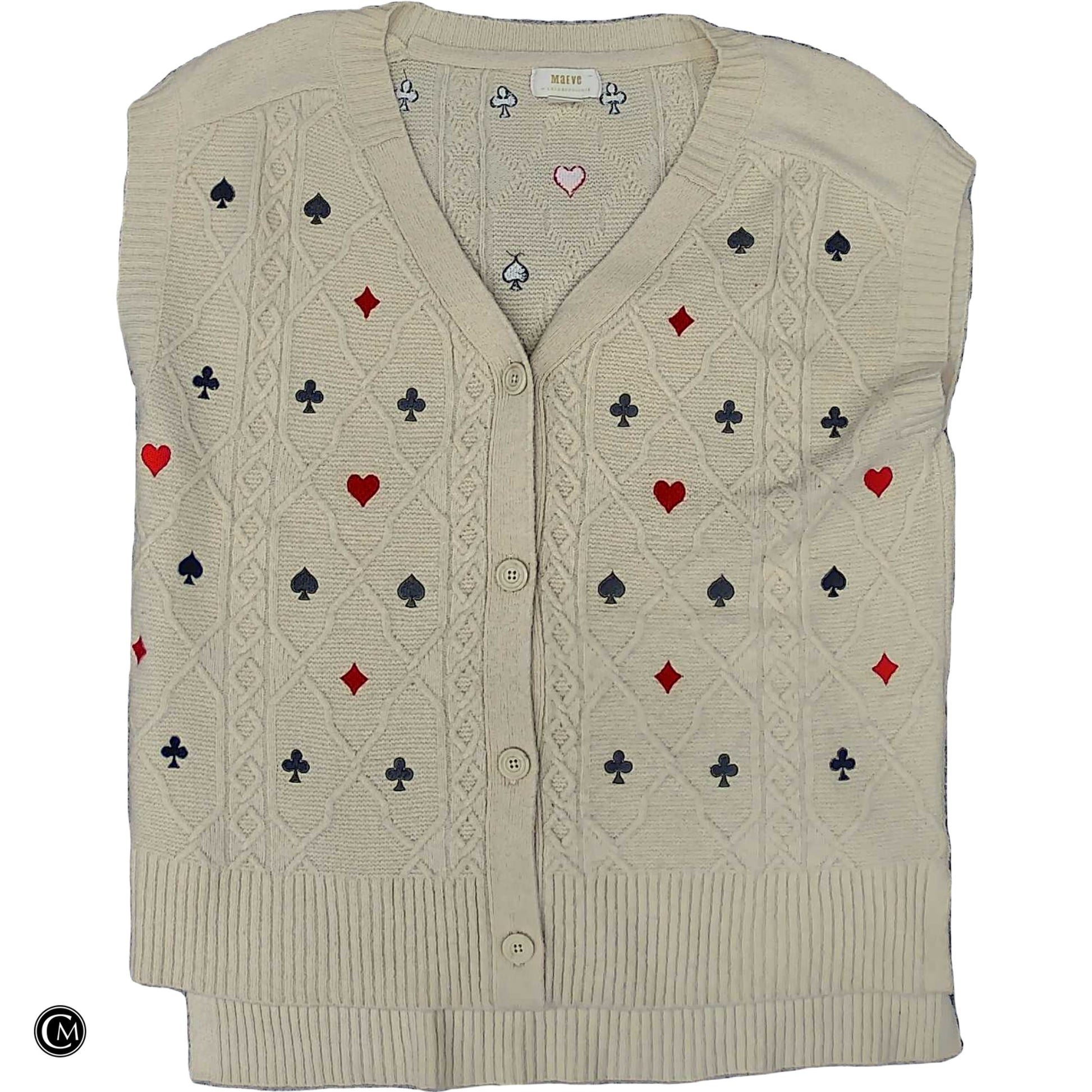 Vest Sweater By Maeve In Cream, Size: S image 1
