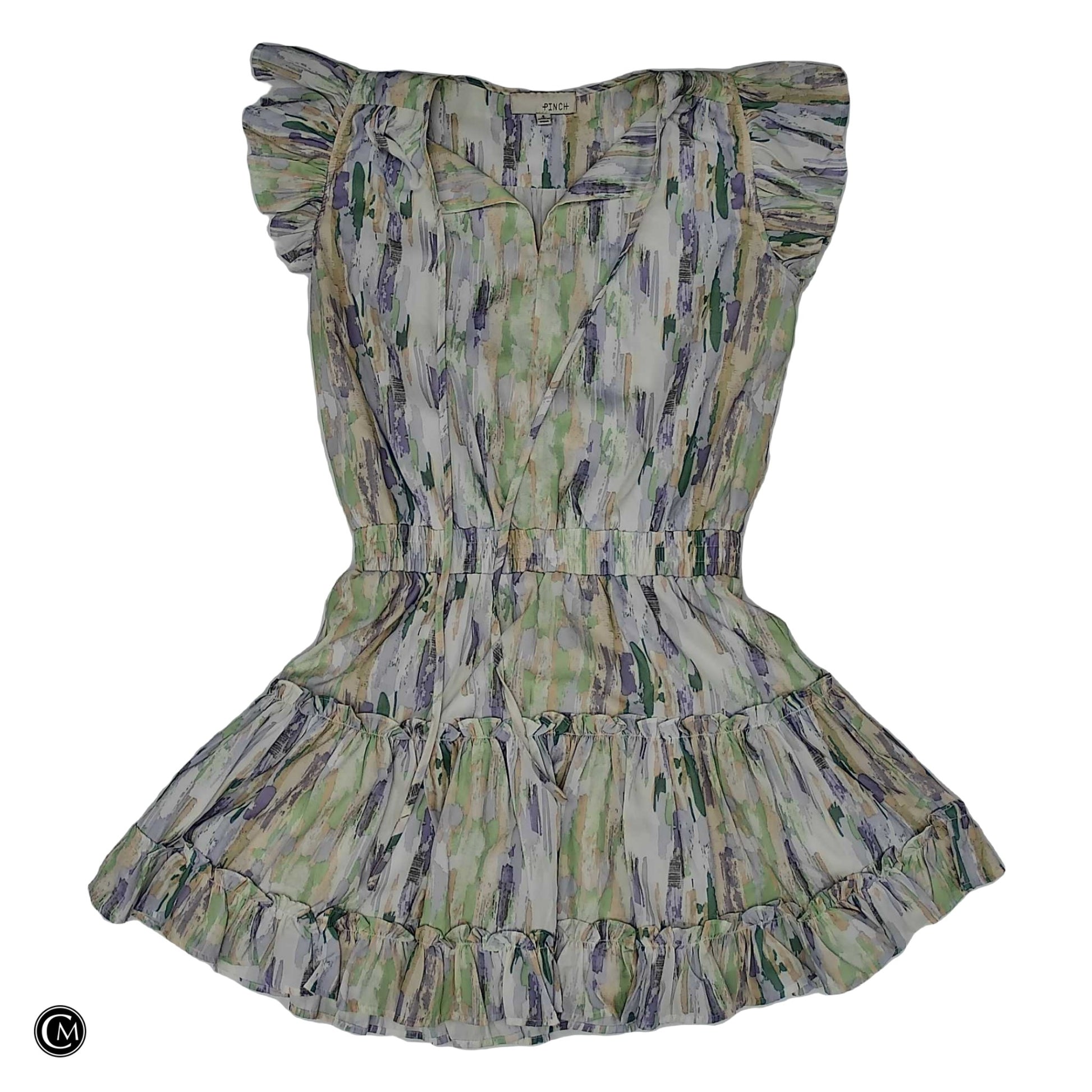 Dress Casual Short By Pinch In Green & Purple, Size: S image 1