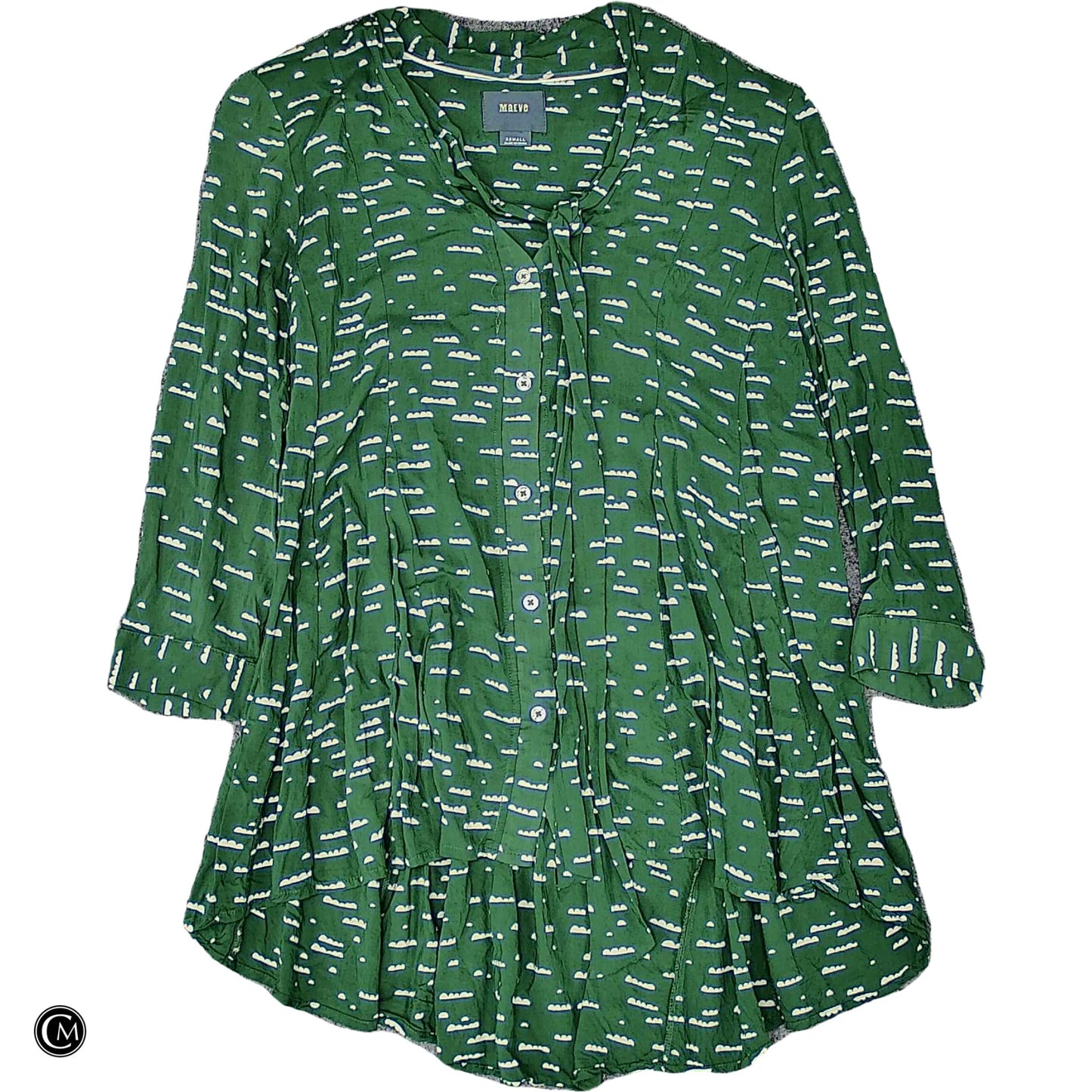 Top 3/4 Sleeve By Maeve In Green, Size: Xs image 1