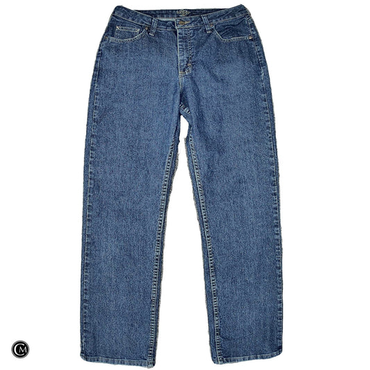 Jeans Straight By Lee In Blue Denim, Size: 10 image 1