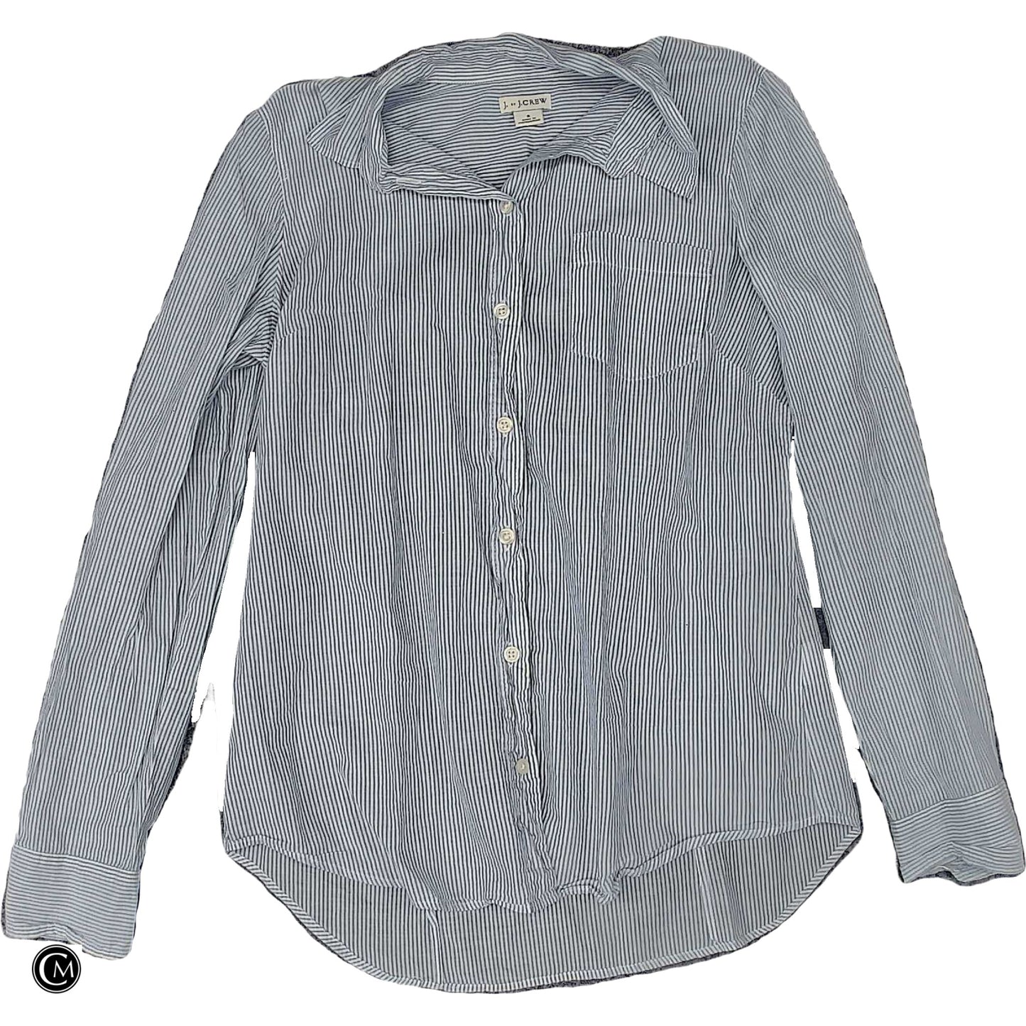 Top Ls By J. Crew In Blue & White, Size: S image 1