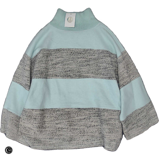 Sweatshirt Collar By Daily Practice By Anthropologie In Blue & Grey, Size: M image 1