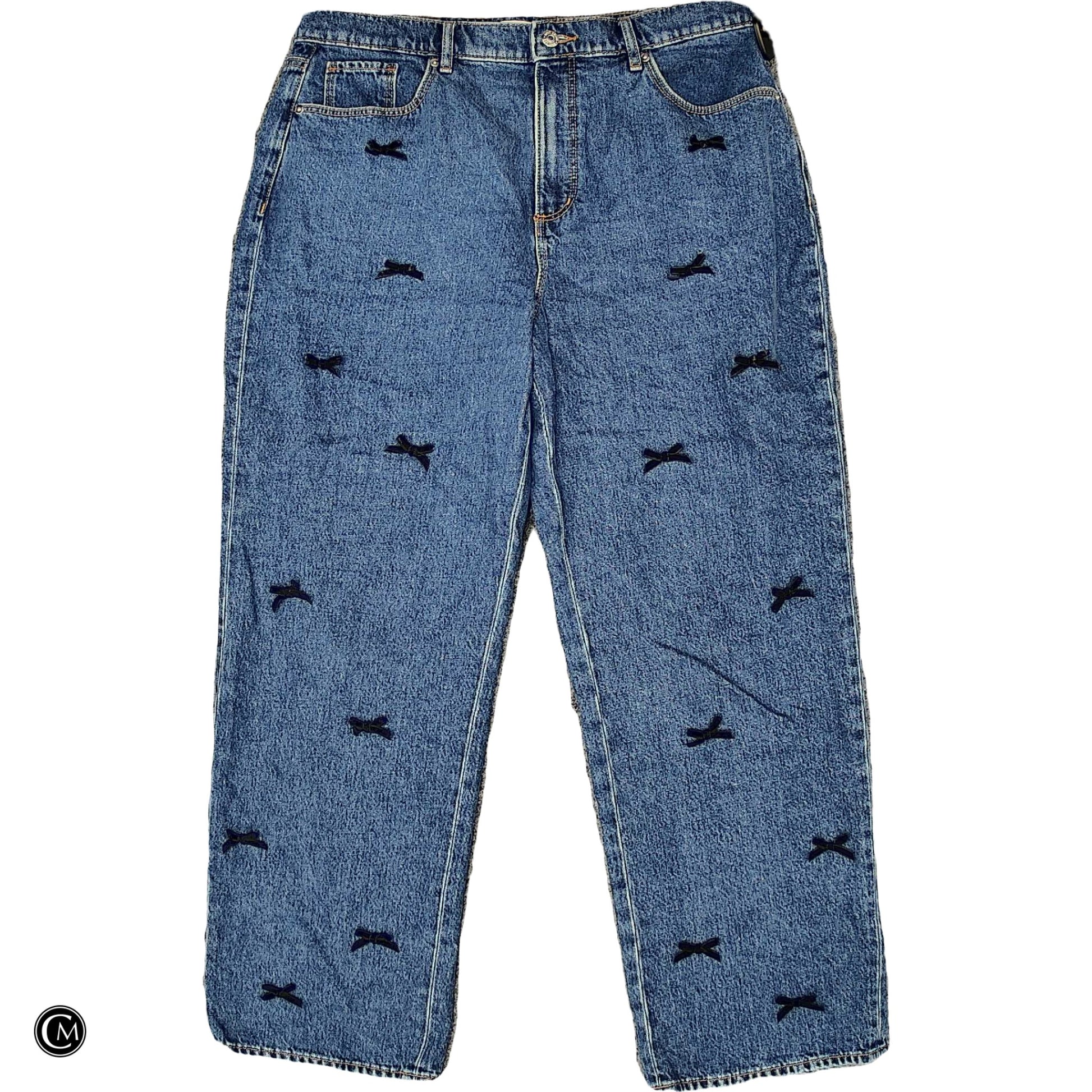 Jeans Straight By Loft In Blue Denim, Size: 12 image 1